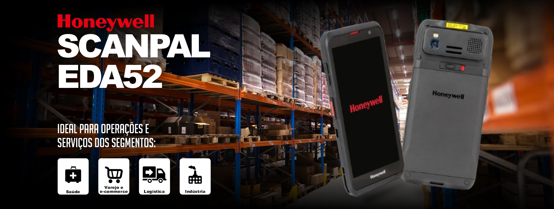 banner Coletor de Dados Scanpal Honeywell eda52